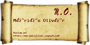 Máriás Olivér névjegykártya